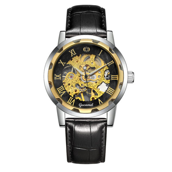 Steel Strip Hollow Gold Manual Mechanical Watch - Image 8