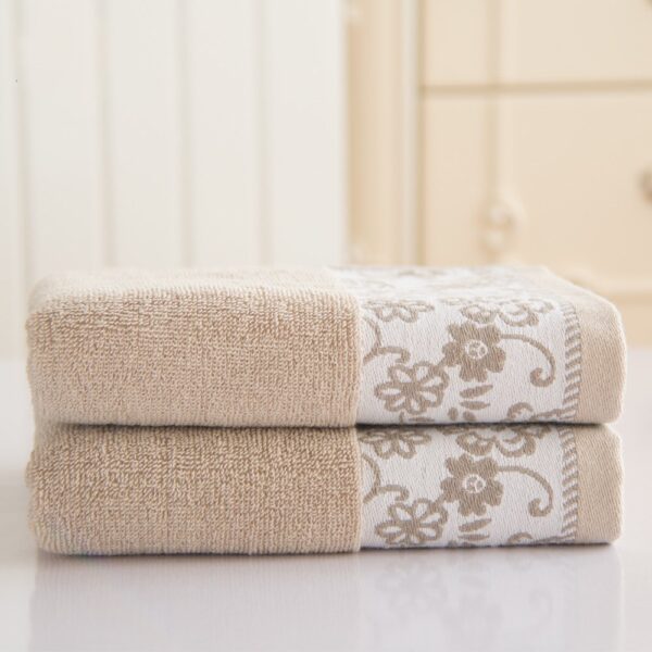 Wisteria flower cotton 32 ply jacquard absorbent towel - Image 2