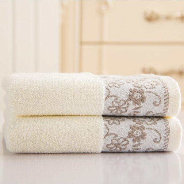 Wisteria flower cotton 32 ply jacquard absorbent towel - Image 4