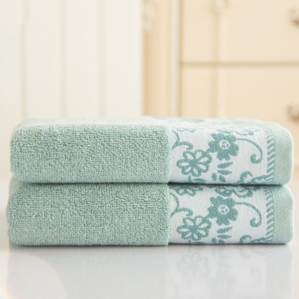 Wisteria flower cotton 32 ply jacquard absorbent towel - Image 3