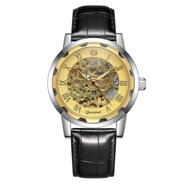 Steel Strip Hollow Gold Manual Mechanical Watch - Image 3