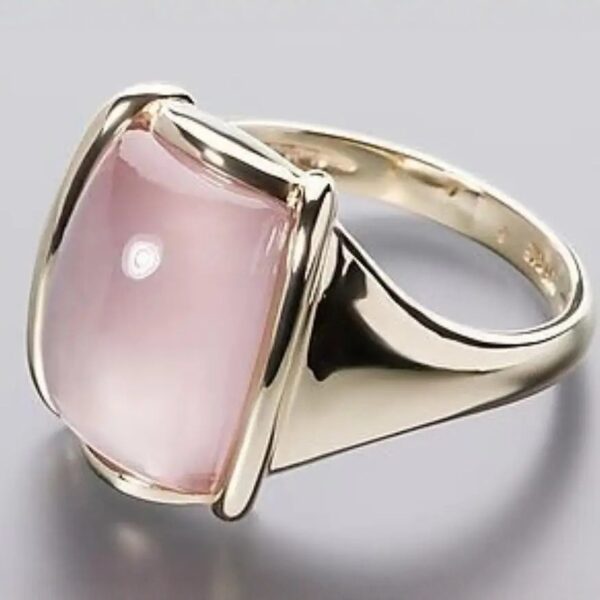 Women's High-grade Square Elegant Gemstone Ring - Image 6