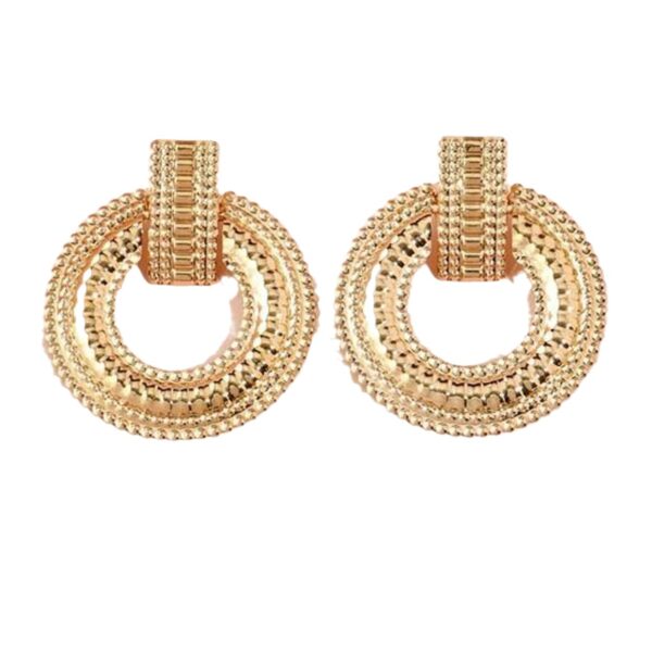 Eye-catching Hollow Round Earrings Women's Retro Fashion Creative Design - Image 5