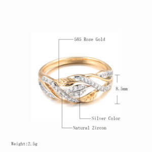 New Socialite Temperament Copper Plating All-match Fashion Women’s Ring