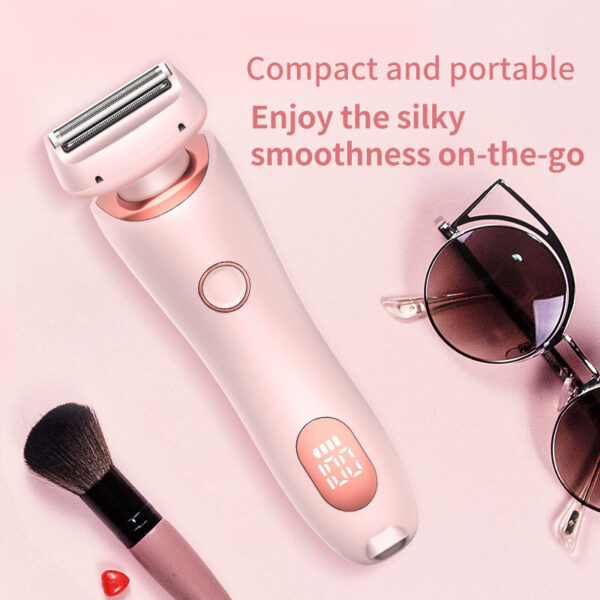 2 In 1 Hair Removal Epilator USB Rechargeable Trimmer Women Body Razor Face Leg Armpit Bikini Hand Pubic Shaver Hair Remover - Image 9