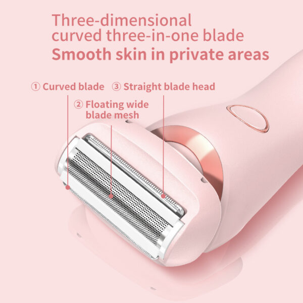 2 In 1 Hair Removal Epilator USB Rechargeable Trimmer Women Body Razor Face Leg Armpit Bikini Hand Pubic Shaver Hair Remover - Image 8