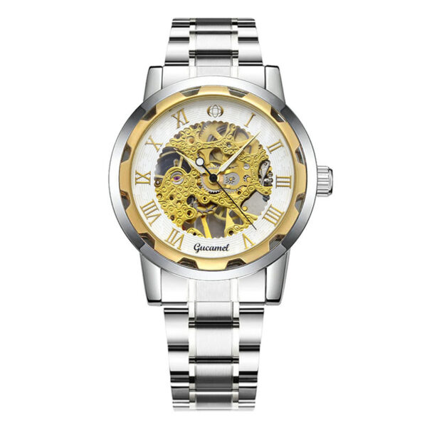 Steel Strip Hollow Gold Manual Mechanical Watch - Image 7