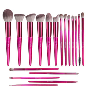 18 Brilliant Red Makeup Brushes Suit In Stock Logo-free Beauty Tools Long Handle Makeup Brushes