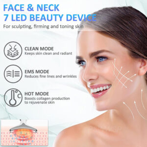 Neck Face Massager Skin Care Facial Massage Device With 3 Color Modes For Skin Rejuvenation Face Sculpting Tool For Double Chin