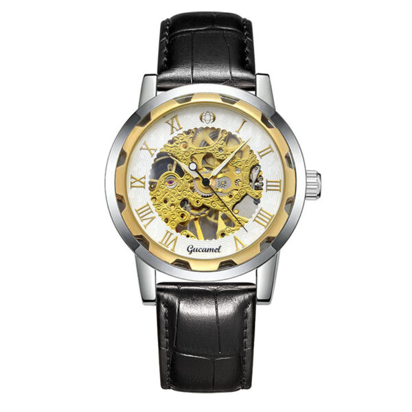 Steel Strip Hollow Gold Manual Mechanical Watch - Image 4