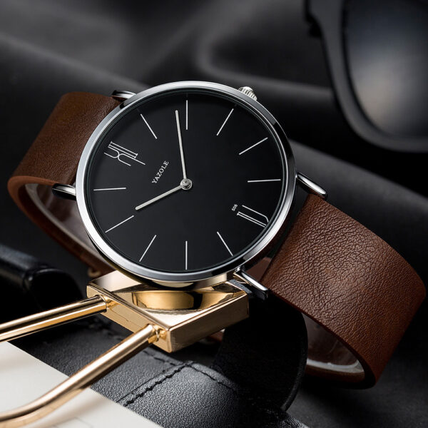 Simple men's waterproof quartz watch